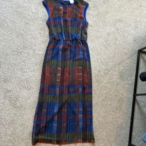 Anthropologie Midi Dress in Check